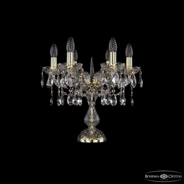 Настольная лампа декоративная Bohemia Ivele Crystal 1413 золото арт. 1413L/6/141-39 G