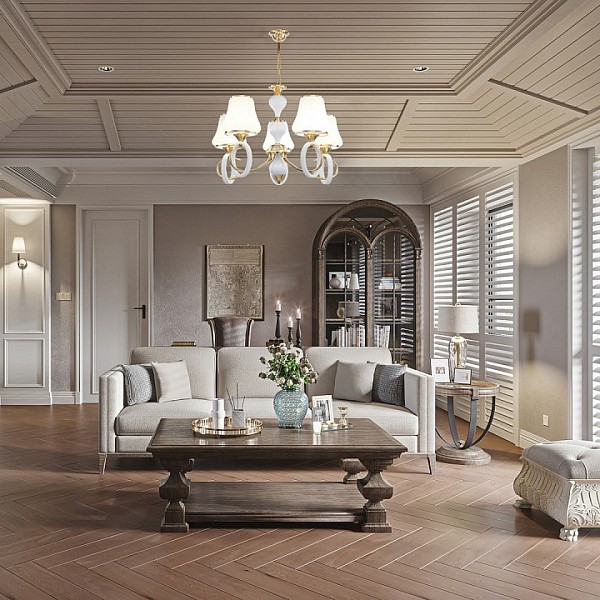 Подвесная люстра Arte Milano Florentia-2387 белый арт. 302387/5 Wh/Gd