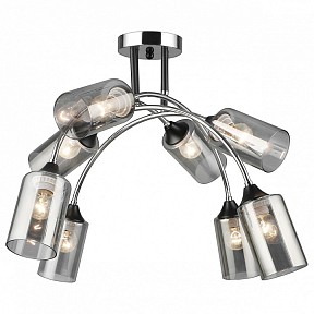 Люстра на штанге Imex MD.2195 хром арт. MD.2195-8-S-BK+CH