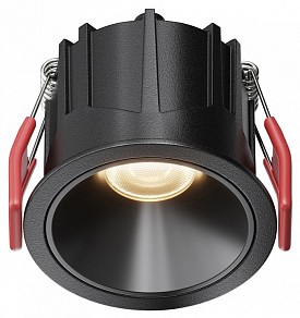 Встраиваемый светильник Maytoni Alfa LED черный арт. DL043-01-10W3K-RD-B-1