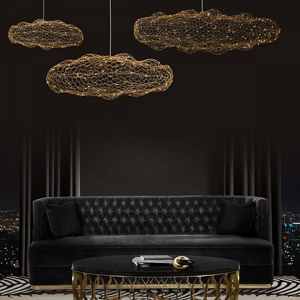 Подвесная люстра Loft it Cloud желтый арт. 10247/350 Gold