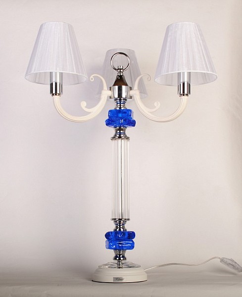 Настольная лампа декоративная Manne Manne хром арт. TL.7810-3 BLUE