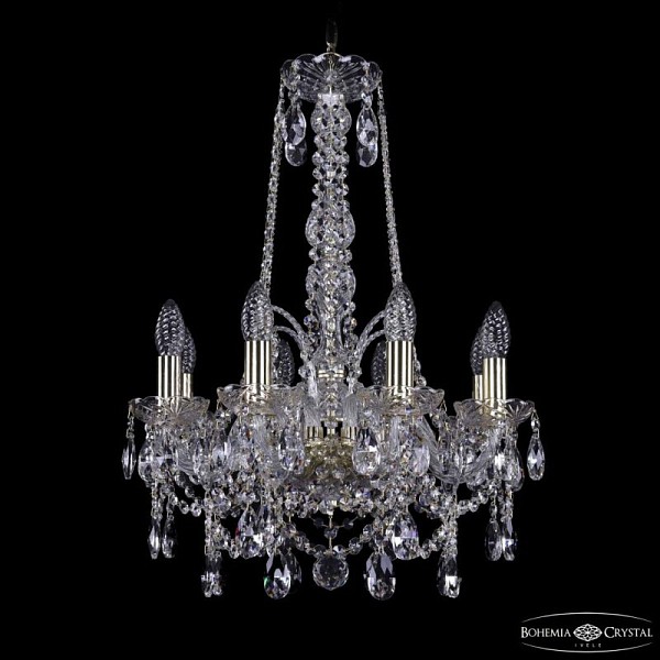 Подвесная люстра Bohemia Ivele Crystal 1411 золото арт. 1411/8/141/h-62 G