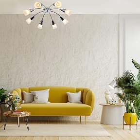 Потолочная люстра Escada Aquilegia желтый арт. 1100/8P Gold