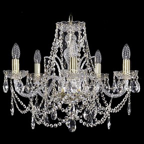 Подвесная люстра Bohemia Ivele Crystal 1411 золото арт. 1411/5/195/G