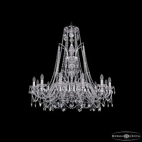Подвесная люстра Bohemia Ivele Crystal 1411 никель арт. 1411/12/360/XL-96 Ni