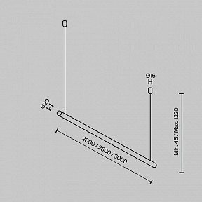Подвес для трека Maytoni Accessories for system Parity черный арт. TRA130SWK-B
