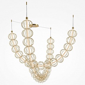 Подвесной светильник Maytoni Golden Cage желтый арт. MOD216PL-L55G3K