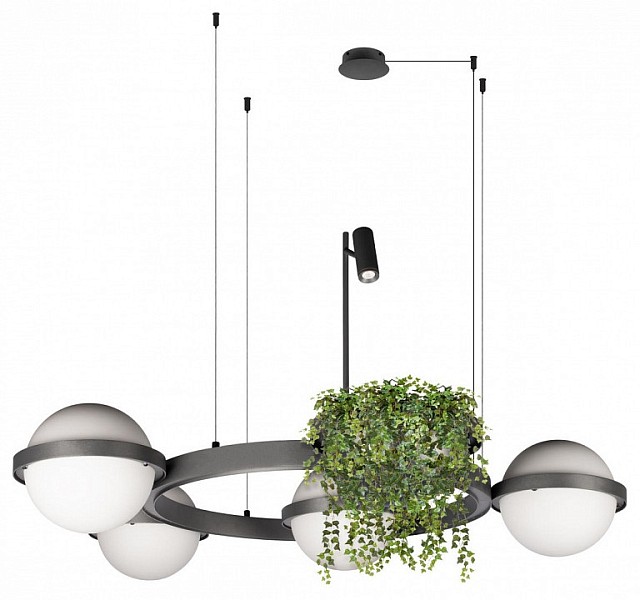 Подвесная люстра Loft it Jardin серый арт. 10121/4 Dark grey