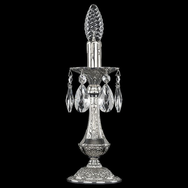 Настольная лампа декоративная Bohemia Ivele Crystal 7200 металл арт. 72100L/1-26 Ni