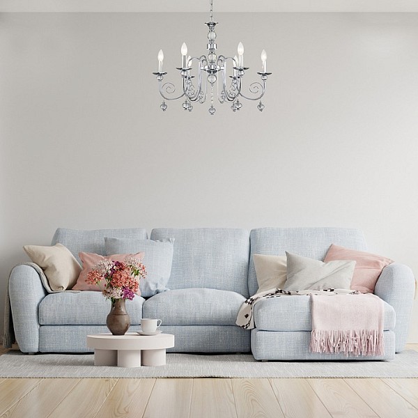 Подвесной светильник Escada Shine серый арт. 678/6PL Chrome