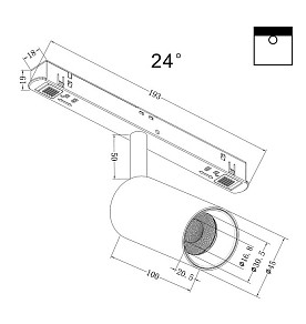 Светильник на штанге Maytoni Focus LED черный арт. TR032-4-5W3K-S-DS-B