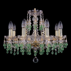 Подвесная люстра Bohemia Ivele Crystal 1410 золото арт. 1410/8/160/G/V5001
