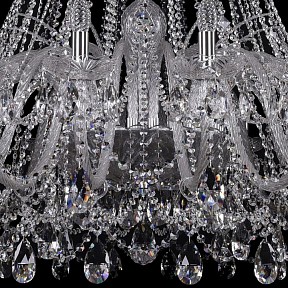 Подвесная люстра Bohemia Ivele Crystal 1411 металл арт. 1411/24/530/Ni