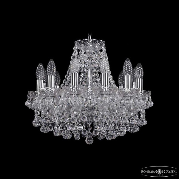 Подвесная люстра Bohemia Ivele Crystal 1409 никель арт. 1409/12/141 Ni