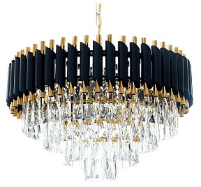 Подвесная люстра LUMINA DECO Funneli золото арт. LDP 6003-550 BK+F.GD