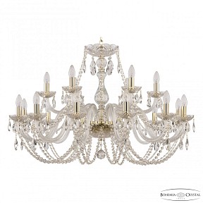 Подвесная люстра Bohemia Ivele Crystal 101 золото арт. 101/12+6/360 G