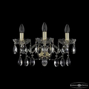 Бра Bohemia Ivele Crystal 1413 золото арт. 1413B/3/165/XL G