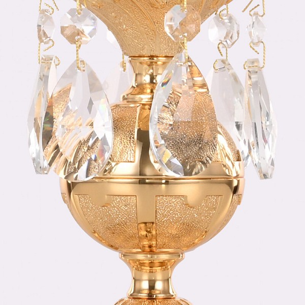 Настольная лампа декоративная Bohemia Ivele Crystal AL77 золото арт. AL77500L/1-23 G