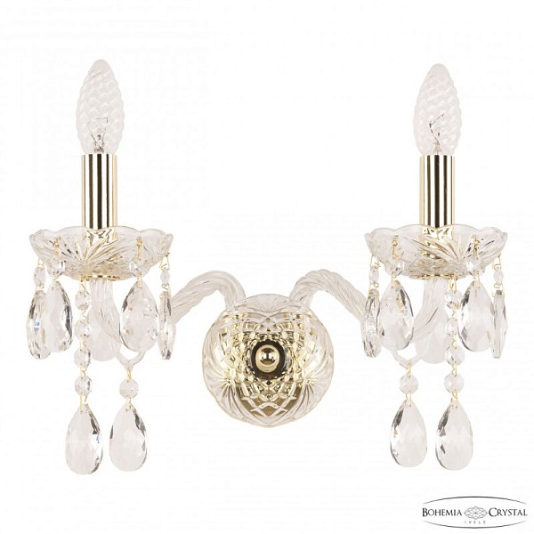 Бра Bohemia Ivele Crystal 107 золото арт. 107B/2/165 G