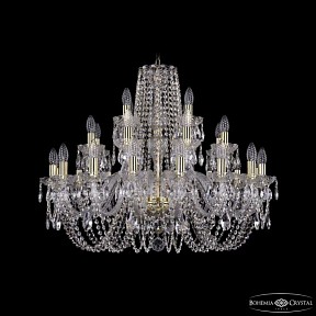 Подвесная люстра Bohemia Ivele Crystal 1402 золото арт. 1402/16+8+4/300 G
