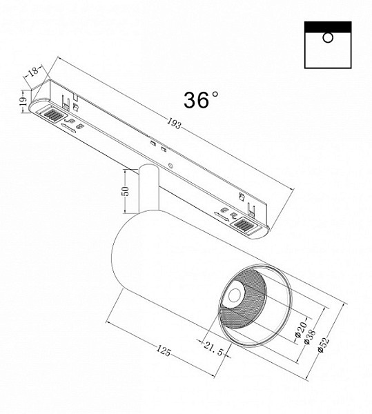 Светильник на штанге Maytoni Focus LED черный арт. TR032-2-12W4K-M-B