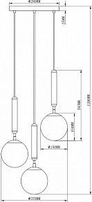 Подвесной светильник Moderli Host желтый арт. V2851-3P