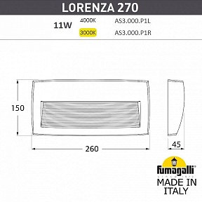 Накладной светильник Fumagalli Lorenza белый арт. AS3.000.000.WXP1L