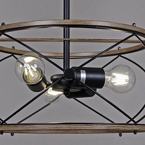 Подвесная люстра ILLUMICO WOOD черный арт. IL1008-3P-05 BK WOOD