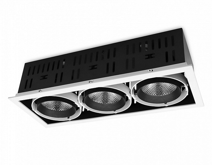 Встраиваемый светильник Ambrella Light Classic T81 белый арт. T813 BK/CH 3*12W 4200K