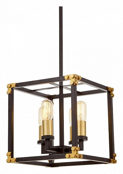 Люстра на штанге LUMINA DECO Waldorf черный арт. LDP 1140-4 BK+MD