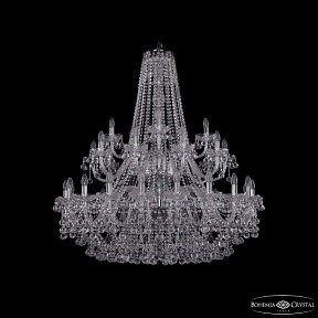 Подвесная люстра Bohemia Ivele Crystal 1409 никель арт. 1409/20+10+5/400/2d Ni
