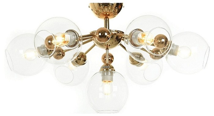 Люстра на штанге LUMINA DECO Devoli золото арт. LDC 8040-7 F.GD+PR