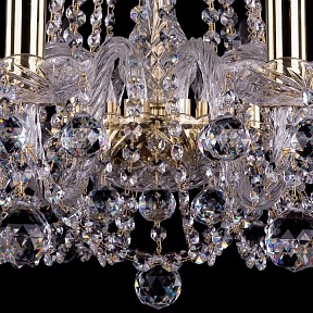 Подвесная люстра Bohemia Ivele Crystal 1402 золото арт. 1402/10/240/G/Balls