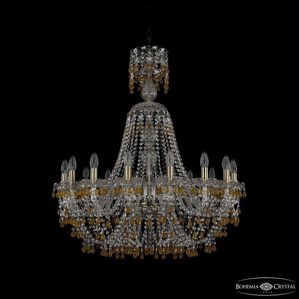 Подвесная люстра Bohemia Ivele Crystal 1410 золото арт. 1410/16/300/XL-95 Pa V1003