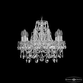 Подвесная люстра Bohemia Ivele Crystal 1411 никель арт. 1411/10/141 Ni