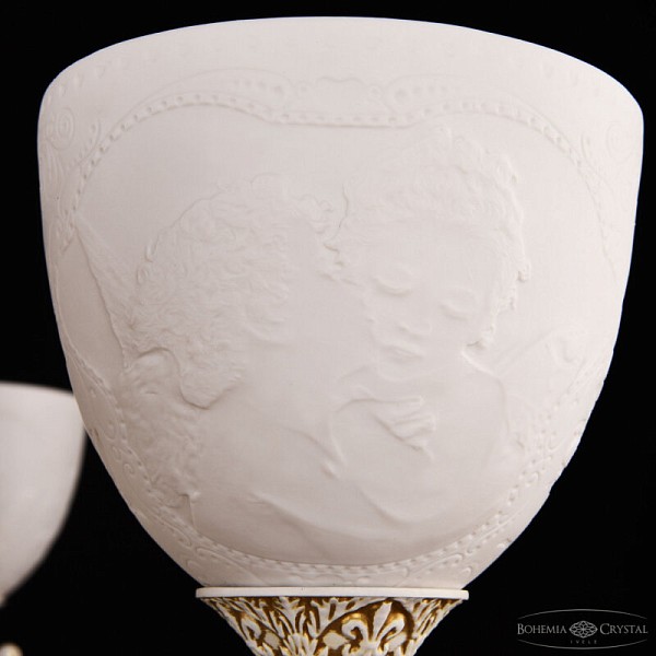 Подвесная люстра Bohemia Ivele Crystal AL7801 белый арт. AL78101P/8/250 WMG P1 U Angel