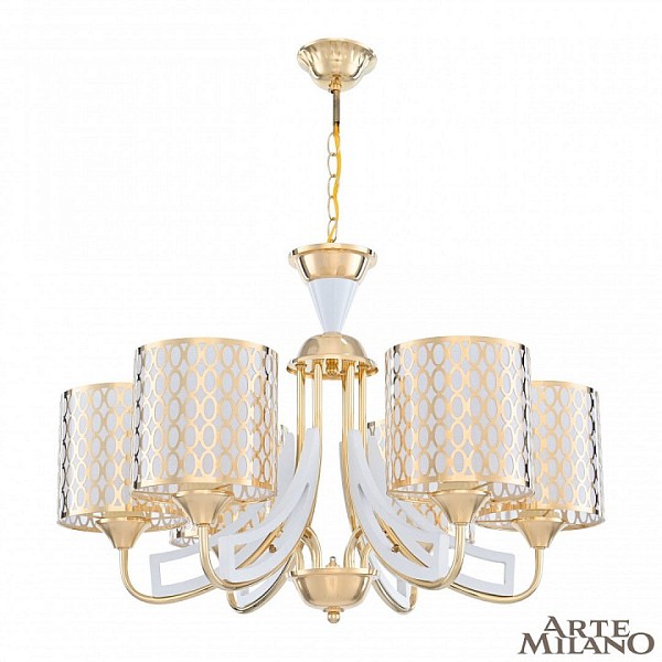 Подвесная люстра Arte Milano Florentia-3387 белый арт. 303387/6 Wh/Gd