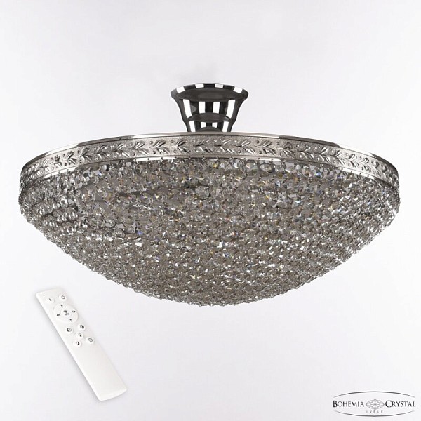 Потолочная люстра Bohemia Ivele Crystal 1932 никель арт. 19321/45IV/LED-DIM Ni