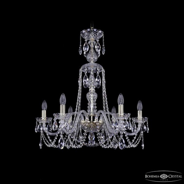 Подвесная люстра Bohemia Ivele Crystal 1402 золото арт. 1402/6/240/XL-73 G