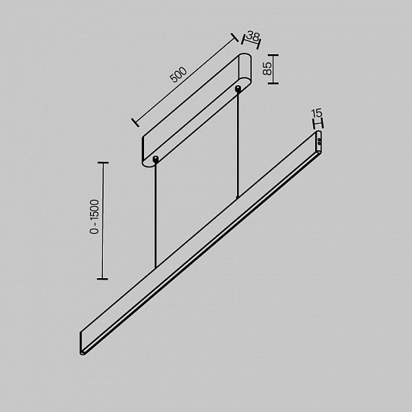 Подвесной светильник Maytoni Technical Эйфория черный арт. P109PL-36W2.7-6K-BS
