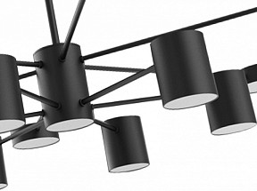 Люстра на штанге Kink Light Мекли черный арт. 07649-13D,19