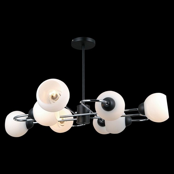 Люстра на штанге ILLUMICO  хром арт. IL0451-8PCSQ-79 BK