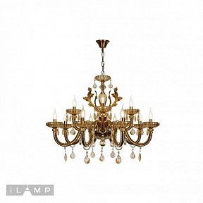 Подвесная люстра iLamp Asia бронза арт. 81069-8+4 BR