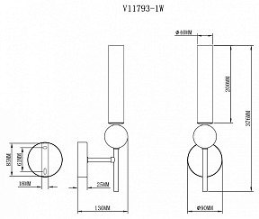 Бра Moderli Illis зеленый арт. V11793-1W