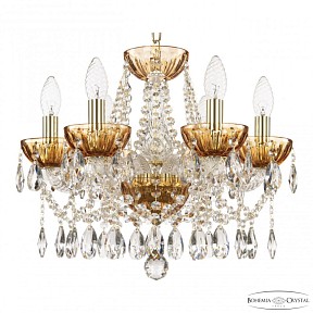 Подвесная люстра Bohemia Ivele Crystal 5413 золото арт. 5413/6/141 G Amber/M-1H