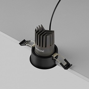 Встраиваемый светильник Maytoni Technical Омут черный арт. DL123-10W-4K-B