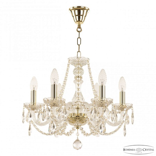 Подвесная люстра Bohemia Ivele Crystal 101 золото арт. 101/6/165 G