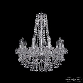 Подвесная люстра Bohemia Ivele Crystal 1409 никель арт. 1409/10/195/h-63 Ni