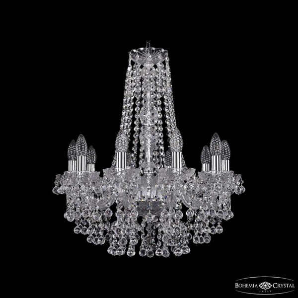 Подвесная люстра Bohemia Ivele Crystal 1409 никель арт. 1409/10/195/h-63 Ni
